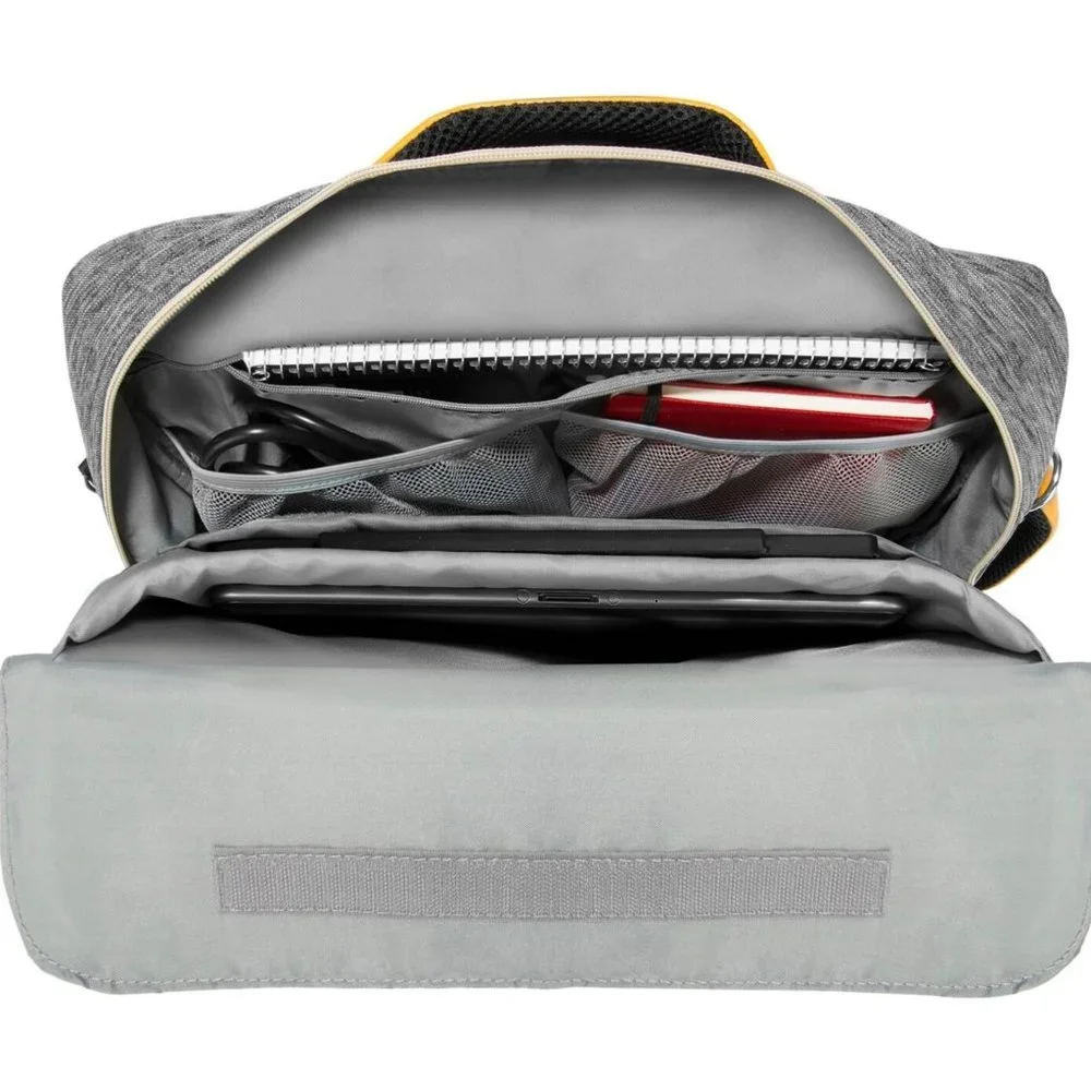 Van Goddy Hybrid 3-in-1 convertible briefcase portfolio backpack gray 14x10